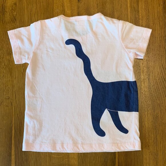 SEED HERITAGE Wraparound Cat T-Shirt Girls 12-18 Mos Pink Cat Tee Toddler Girl - Picture 2 of 6